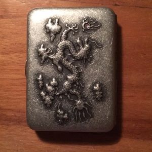 METAL DRAGON CIGARETTE, BUSINESS CARD CC CARD CASE